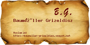 Baumüller Grizeldisz névjegykártya